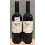 Chateau Saint Jacques d'Albas Minervois, 1999 Two bottles.