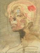 PETER BLAKE RA (born 1932) British (AR) Study for 'A Black Woman' Oil on canvas panel Signed,