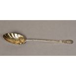 An 18th century silver spoon, hallmarked London,