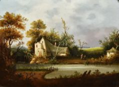 Manner of EDWARD CHARLES WILLIAMS (1807-1881) British River Landscapes Oils on canvas 39 x 29 cm,