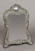 An Edwardian silver dressing table mirror, hallmarked Birmingham 1903,