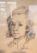 ROBERT OSCAR LENKIEVICZ (1941-2002) British (AR) Portrait of a Lady Pencil Signed 27 x 37 cm,