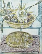 RICHARD BAWDEN (born 1936) (AR) Tinker & The Cactus Limited edition aquatint Signed,