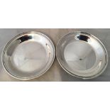 A pair of Danish Sterling silver coasters, each stamped CC Hermann, Sterling,