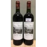 Chateau Bel-Air Graves de Vayres, 2004 Two bottles.