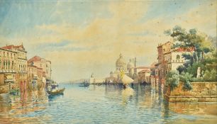 MARIO MARTINO (19th/20th century) Italian Grand Canal, Venice Watercolour Signed,