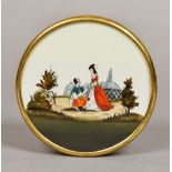 A 19th century French chocolate box Of circular form,