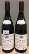 Cote de Beaune Villages, 1993 Two bottles.