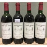 Chateau la Bourgette Bordeaux Superieur, 1988 Four bottles.