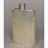 An Edward VIII silver hip flask, hallmarked Birmingham 1940,