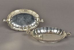 A pair of Edward VII silver bonbon dishes, hallmarked London 1908,