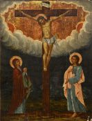 CONTINENTAL SCHOOL (18th/19th century) The Crucifixion Oil on panel 40 x 52 cm,