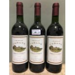 Chateau Cabane Bordeaux Superieur, 1997 Three bottles.