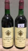 Chateau Haut St. Clair Puisseguin St. Emilion, 1998 Two bottles.