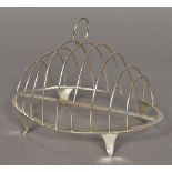 A George III silver toastrack, hallmarked London 1813,