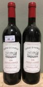 Chateau le Courneau Bordeaux Superieur, 1996 Two bottles.