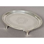 A George III silver teapot stand, hallmarked London 1797,