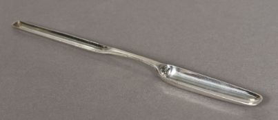 A George III silver marrow scoop, hallmarked London 1785,