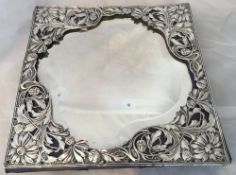 An Art Nouveau silver mounted dressing table mirror, hallmarked Chester 1902,