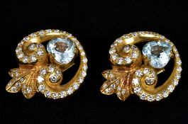 A pair of 18 ct gold,