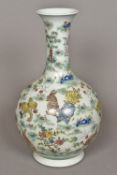 A Chinese porcelain vase Decorated with