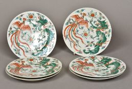 A set of six 19th century Chinese porcel