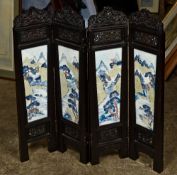 A 19th century Chinese carved hardwood f