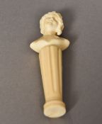 A Victorian ivory desk seal