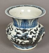 A Chinese porcelain vase With flared ri