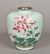 A Japanese enamelled vase Of ovoid form