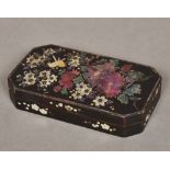 A mother-of-pearl inset lacquered box O