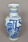 A Chinese blue and white porcelain vase