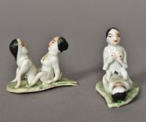 A pair of Chinese porcelain erotic figur