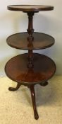 A George III plum pudding mahogany three