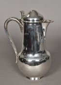 A George V silver lidded jug, hallmarked