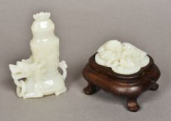 A Chinese carved jade vase and cover Wo