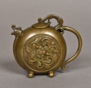 A 19th century Chinese bronze ewer Of s