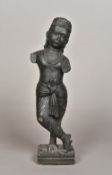 An Indian carved black hardstone model o