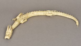 A 19th century Chinese bone and ivory mo