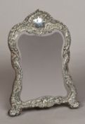 An Edwardian silver dressing table mirro