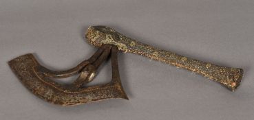 An antique tribal axe With open work bl