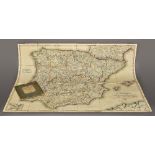 An early 19th century map of Spain and Portugal by E Mentelle and P G Chanlaire Published by John
