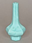 A Chinese Peking turquoise glass vase O