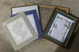 A quantity of map prints