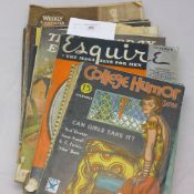 A collection of vintage 1930s and 1940s magazines
