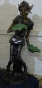 A bronze figure of a pixie