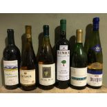 Six various bottles of White, Prospect Hill Semillon Chardonnay 1997, Fetzer Chardonnay 1998,