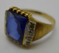 A 10K gold diamond dress ring
