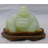 A carved jade model of Buddha,