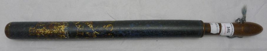 A George III painted truncheon inscribed ''Nottingham" and numbered "658''